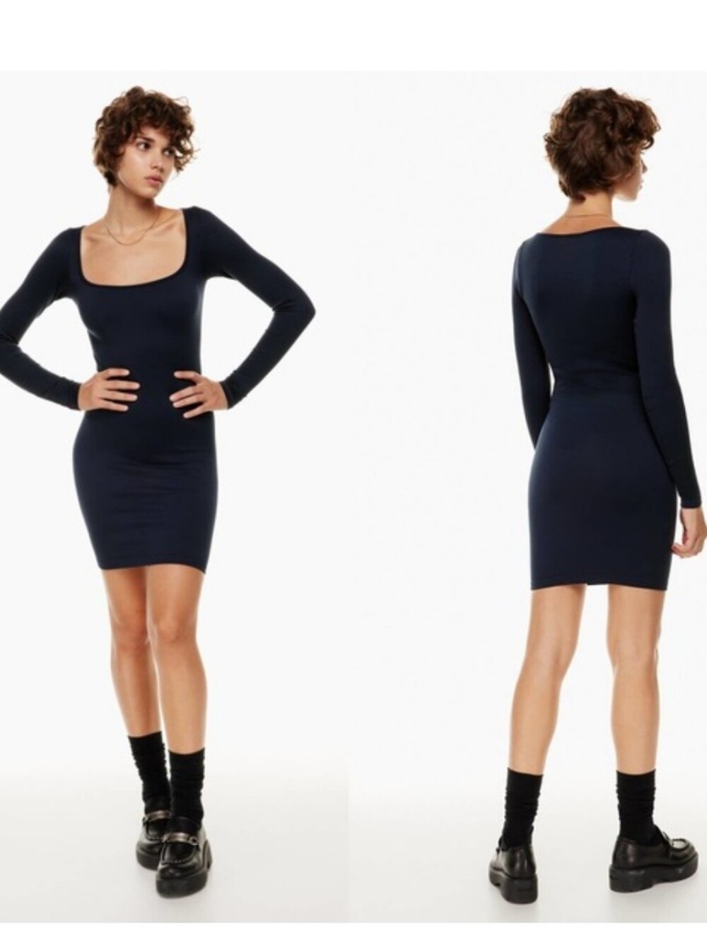 NWT Aritzia Sunday Best Delta SinchSeamless Dress in Total Eclipse Size Medium